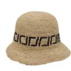 Frais casquettes de balle chapeaux INS été Lafite lettre F imprimer petit bord pêcheur chapeau été parasol chapeau crème solaire chapeau WOMAN220U