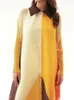 Casual Dresses Miyake Pleated Turndown Collar Long Sleeve Single Breasted Printed Dress Women 2024 Abaya Fashion Original Designer Coats