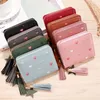 Wallets Short Small For Women Ladies Fashion Mini Tassel Zipper Lovely PU Leather Coin Purse Hand Wallet Carteras