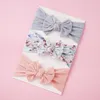 Akcesoria do włosów 3PCS Baby Bowknot Hairband Broadside Głębia Dziewczyny Butique Elastyczne ochronę