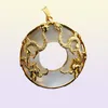 Sha Jin Guan Dou Shuanglong Cat Eye Gold Jade Collier Men039 Imitation HETIAN YU PINGAN Long Gold plaqué chaîne de pull 194Z9252878