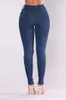 Jeans da donna strappati per le donne Pantaloni a matita in denim elasticizzato sottile alla moda Pantaloni a vita bassa da strada Abbigliamento femminile casual 231219