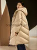 Women's Down Parkas Lagabogy 2023 Women 95％White Goose Down Jacket Long Winter Extized Warm Casuare Coatemey