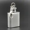 Mini fiaschetta di whisky Pot di vino portachiavi con brocca tascabile Bicchieri Flagon Pocket portachiavi in acciaio inossidabile Fiaschette da 1 oncia