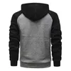 Sweats à capuche pour hommes Sweatshirts personnalisés Patchwork marque à capuche fermeture éclair à manches longues printemps automne polaire décontracté streetwear mâle cardigan 3XL 231218