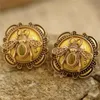 Stud Vintage Bee Studs Earrings Brass Metal for Women Jewelry Europe And America Style S925 Silver Needle 231218