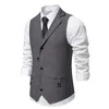 Chalecos para hombres Blazer formal de negocios Chaleco de un solo pecho Slim Fitted Color sólido Llegada en stock 1 pieza