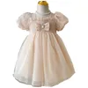 Vestidos de niña 2023 Spring Girls Princess Dresses Ball Gown Fiesta de cumpleaños Vestido para niños Cloth Kids 2 Color 2-7y