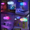 Dekorative Objekte Figuren Fernbedienung mit Bluetooth-kompatibler LED RGB USB Smart Clouds Nachtlampe Einfache Installation für Partyzubehör 231218