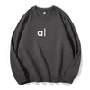 AL-0027 Solid Color Round Neck Wool Circle Men's and Women's Lululemenly Coat Långärmad Pullover Hoodie Plus