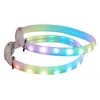 Colliers de chien Laisses D Boucle USB Collier Rechargeable LED Lumière Nuit Sécurité Brillant Pet Lumineux Clignotant Collier Anti Perdu Harnais 231218