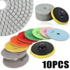 10Pcs Diamond Pads Kit 4 Inch M14 Wheel For Granite Stone Concrete Marble Polishing Tool Grinding Discs Set2756