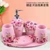 Bath Accessory Set 5pcs Resin Bathroom Accessories Home Appliances Essential For Tourism Mouthwash Cup Soap Dish Toothbrush Holder