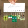 Dangle Chandelier 귀여운 만화 동물 과일 귀걸이 세트 여자 소녀 시뮬레이션 수지 아크릴 음식 음료 iCecream Diy Dangle Earring Jewelry Newl231219