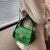 Abendtaschen Grüne weibliche Schulter für Frauen Luxus Pu-Leder Umhängetasche Kleine Klappe Messenger All Match Design Damen Handtaschen 231219