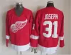 Vintage Detroit Throwback Red Wings Hockey 93 Йохан Франзен Джерси Ретро 31 Кертис Джозеф 91 Сергей Федоров 40 Хенрик Зеттерберг 33 Крис Дра 22