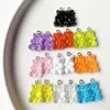 Оптовая продажа, 20 шт., разноцветные милые смоляные подвески в виде мишек из смолы для изготовления ювелирных изделий