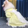 Dog Apparel Cute Big Dress Summer Large Skirt Pet Clothes For Dogs Labrador Golden Retriever Samoyed Maid