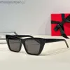 Designer Yls Ysl Sonnenbrille Chao Yang Shulin Cat Eye Schwarz Super Persönlichkeit Cooles rundes Gesicht Weibliche Internet-Berühmtheit Gleicher Stil Schlankheits-Sonnenbrille