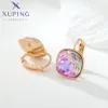 Stud Xuping Jewelry Store Arrival Charm Gold Plated Square Chinese Crystal Earrings for Women Girl Jewellery Gift X000803409 231218