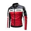 Jaquetas masculinas motocicleta jaqueta de couro homens 2023 outono casual vintage velo à prova de vento motociclista masculino primavera moda bombardeiro casaco 231219