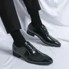 Chaussures habillées hommes oxfords toe orteil à lacets de printemps de mariage automne en cuir pu pour avec avec