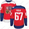 Camisa da seleção da República Tcheca da Copa do Mundo de Hóquei de 2016 WCH 46 David Krejci 48 Tomas Hertl 67 Frolik 93 Voracek 17 Sobotka 6 Kempny 88 Pastrnak 52