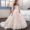 Girl Dresses Girls Flower Long Prom Gowns Teenagers For Children Party Clothing Kids Evening Formal Dress Bridesmaid Wedding