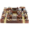 Other Toys WW2 Military War Scene Ruins Building Kit Defense Blockhouse Area Destroyed Houses Fortress Bricks Toys Boys Gift 231218