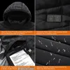 Sudaderas con capucha para hombres Sudaderas 11 áreas Chaqueta con calefacción USB Invierno para hombres Chaquetas con calefacción eléctrica al aire libre Deportes cálidos Abrigo térmico Ropa Chaleco calentable 231218