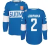 Maillot de l'équipe de Finlande de hockey de la Coupe du monde 2016 2 Jyrki Jokipakka 3 Olli Maatta 7 Esa Lindell 9 Mikko Koivu Maillots de hockey personnalisés 53