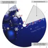 Decorações de Natal Árvore Saia Azul Bola Fir Ramo de Floco de Neve Tapete para Feriado Xmas Ano Lobby Home Ornamento Gota Entrega Jardim F Dhj0n