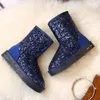 Cowhide Cotton Sequins Genuine Plush 360 Snow Boots Women's Winter Leather Warm Shoes 35-40 231219 736