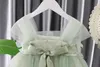 Sukienki dziewczynki 2PCS Dziewczyny Dziewczyny moda sukienka Hat Green 0-5 Years Summer Girl Dress Dzieci Flower Ubranie księżniczki sukienki dla dziewczyn ubrania dla dzieci