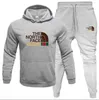 Mode tweedelige sportkleding voor heren met hoodies, hoodies en broeken, winterpluche en dikke warme hoodies, casual set met capuchon