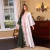 Vêtements ethniques Luxe et confortable Moyen-Orient Ramadan Nail Perle Broderie Mode musulmane Robe arabe Dubaï Saudi Tie Dye Diamond Robe