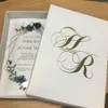 sell good quality personalize nice flower acrylic wedding favor invitation cards lace fancy printing invitations cheap 2381