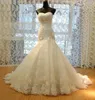 Robe de Noiva Sereia robes de mariée avec appliques sans manches dos nu sirène robe de mariée pas cher longue robe de mariée