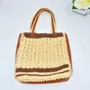 Women's large capacity handmade straw hollowed out shoulder handbag with lining, Upper mouth length 30cm, height 35cm, side seam width 7cm, cream-coloured