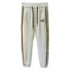 Men's Pants Fashion Track Sweatpants Autumn And Winter Loose Leisure All-Matching White High Street Ankle-Tied Harem Trouser