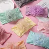 Accessoires pour cheveux, joli bandeau à fleurs pour bébé, en Nylon doux, large Turban coréen, couleur unie, bande élastique pour nourrissons, enfants