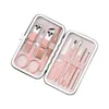 Tırnak Sanat Kitleri Paslanmaz Çelik Clipper Manicure Set Çok Kişilik Gül Altın Kulak Seçme Tımar Kiti Kütken Araçları