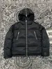 Winter latest designer down jacket fashion zipper splicing design US size outdoor warm black jacket high quality luxury brand mens jackets