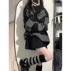 Maglioni da donna Gidyq Felpa lavorata a maglia da donna Moda coreana Stripe Maglione allentato a maniche lunghe femminile Casual Streetwear Maglione Autunno 231219