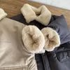 Manteau en duvet d'hiver pour enfants, veste longue unie avec fermeture éclair, doublure polaire, coupe-vent pour bébés et filles et garçons, tenue pour enfants de 1 à 12 ans