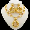 Wedding Jewelry Sets Gold Plated Choker Set Drop Earrings Luxury Bridal African Brazilian Large Necklace Party Jewellery 231219