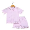 Pajamas 2020 Summer Spring Kids Pajamas مجموعات 100 ٪ من القطن seersucker PJS