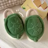 Slippers ASIFN Fuzzy Winter Cotton Women Slippers Warm Soft Sole Turtle Cozy Plush Fashion Funny Indoor Home Footwear Cute Couples Shoes 231219