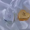 Pudełka biżuterii spersonalizowane wygrawerowane pudełko na druhen ślubne serce biżuteria z grawerowaną nazwą organizator biżuterii Kolczyki Naszyjnik 231218