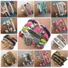 Całe 30pc partie Style Mix Infinity Love Charm Bracelets Antique Multilayer skórzane bransoletki dla kobiet biżuteria 210323262R